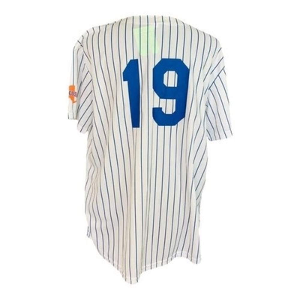 New York Mets MLB White Striped Team Jersey XL Button Front Dri-FIT NWT - Picture 4 of 6